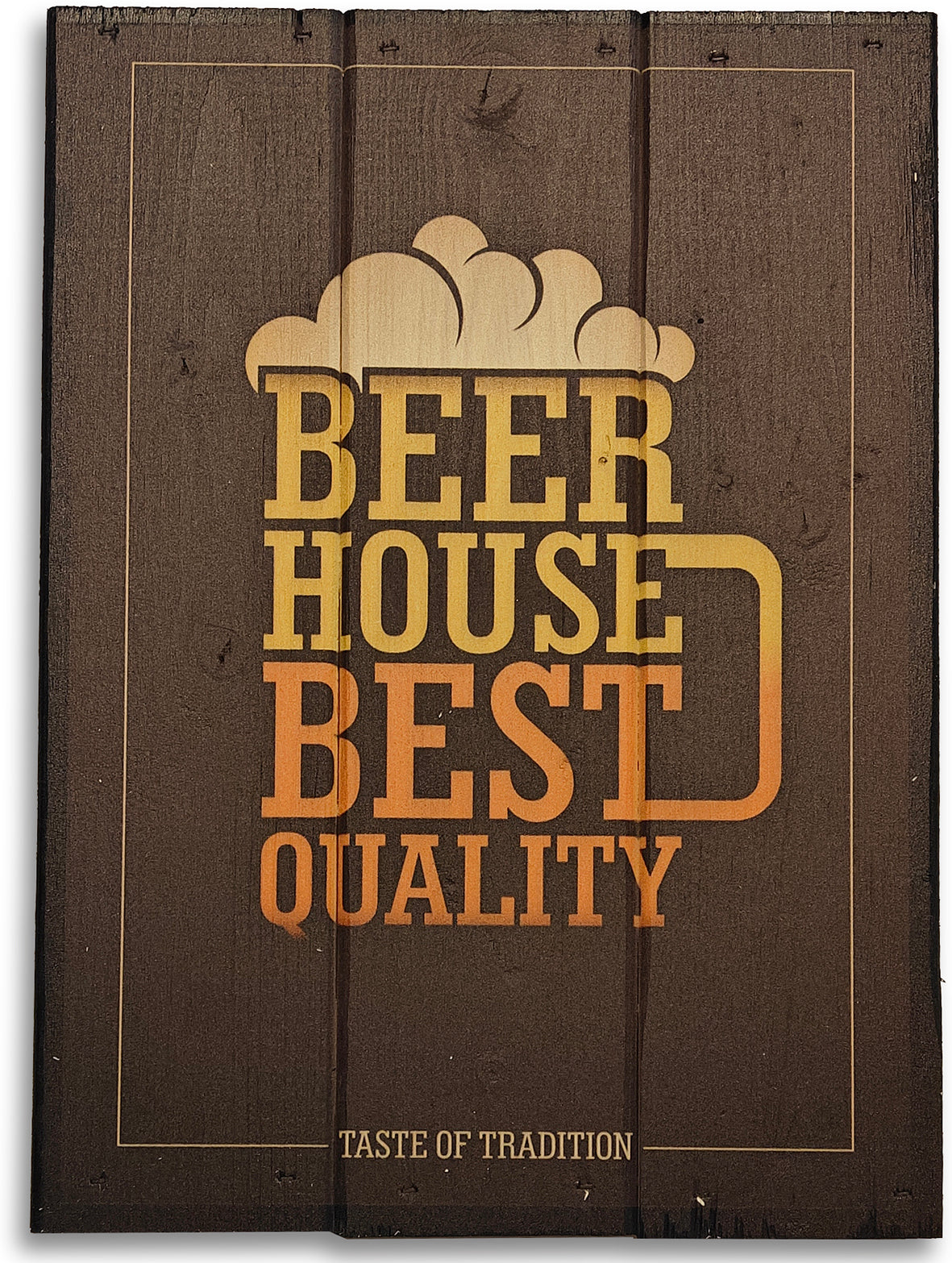 Beer House lavet på plankeboard incl. ophæng. Perfekt til hjemmebaren.
Motivet fås i 3 størrelser.