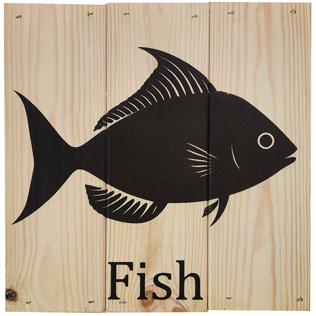 Fisk i 3-planke serien: 3-for-2-rabatten aktiveres automatisk i indkøbskurven, hver gang du vælger 3 motiver. Plankeboardet måler ca. 30x30x4 cm og kan variere lidt i størrelsen afhængigt af vores plankers dimensioner.