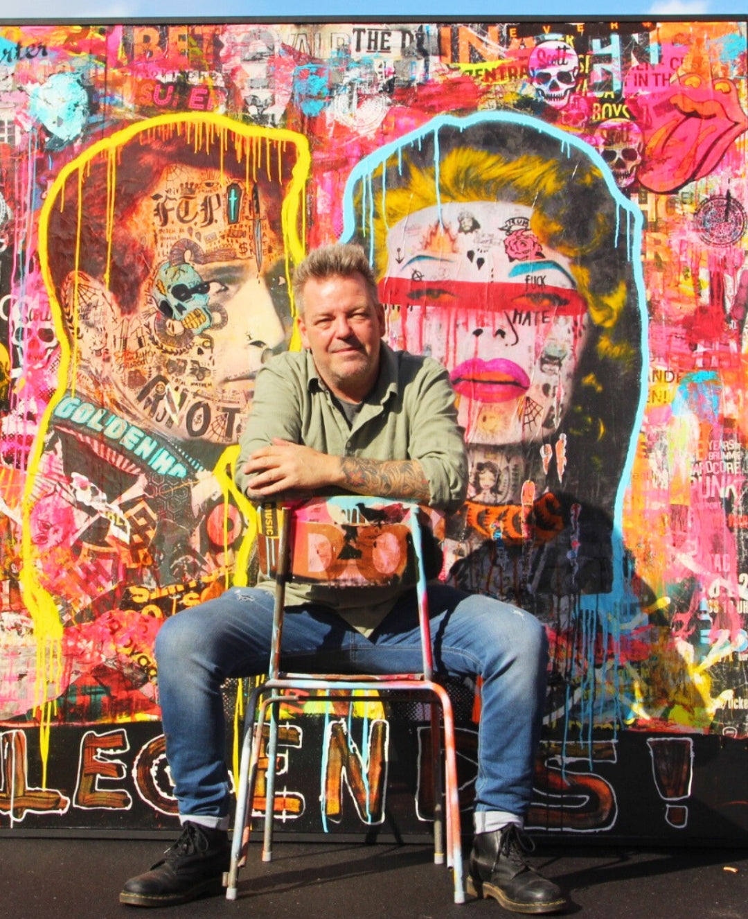 Alf P eller Alf Pedersen alias CEAZAR - Kunst på Plankeboard af WallZoo ApS
