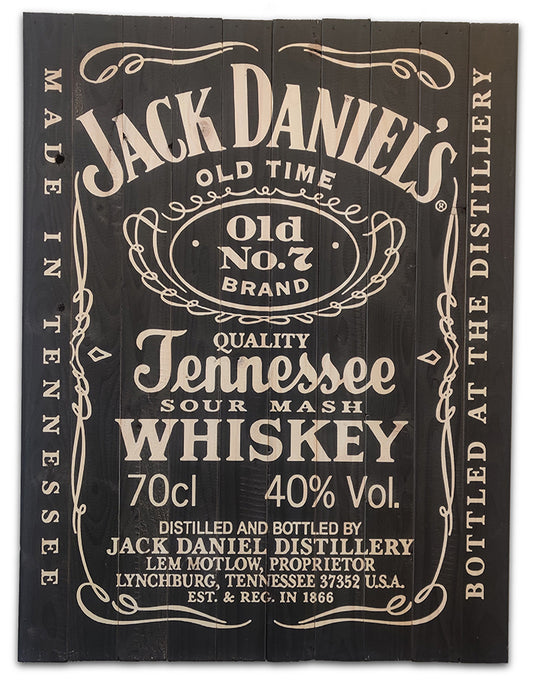 Farverig Jack D lavet på plankeboard, fås i flere størrelser.