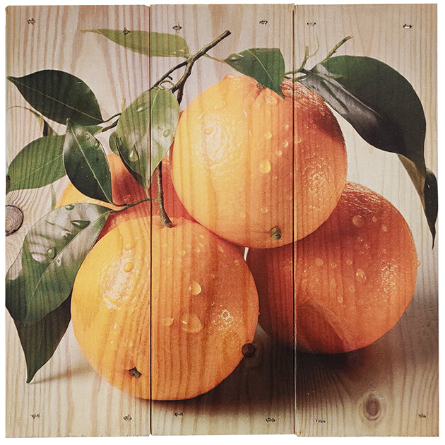 Appelsiner i 3-planke serien: 3-for-2-rabatten aktiveres automatisk i indkøbskurven, hver gang du vælger 3 motiver. Plankeboardet måler ca. 30x30x4 cm og kan variere lidt i størrelsen afhængigt af vores plankers dimensioner.