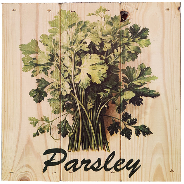 Persille i 3-planke serien: 3-for-2-rabatten aktiveres automatisk i indkøbskurven, hver gang du vælger 3 motiver. Plankeboardet måler ca. 30x30x4 cm og kan variere lidt i størrelsen afhængigt af vores plankers dimensioner.