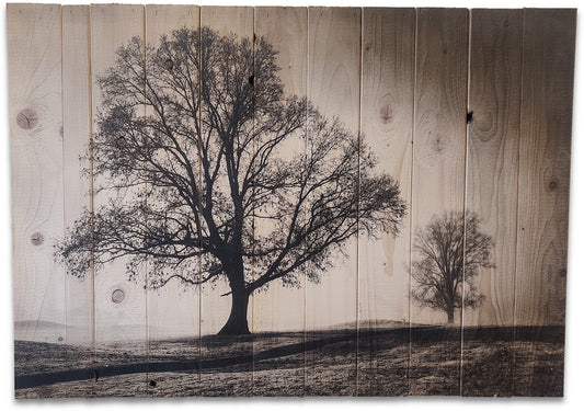 Træ lavet på plankeboard, fås i flere størrelser.