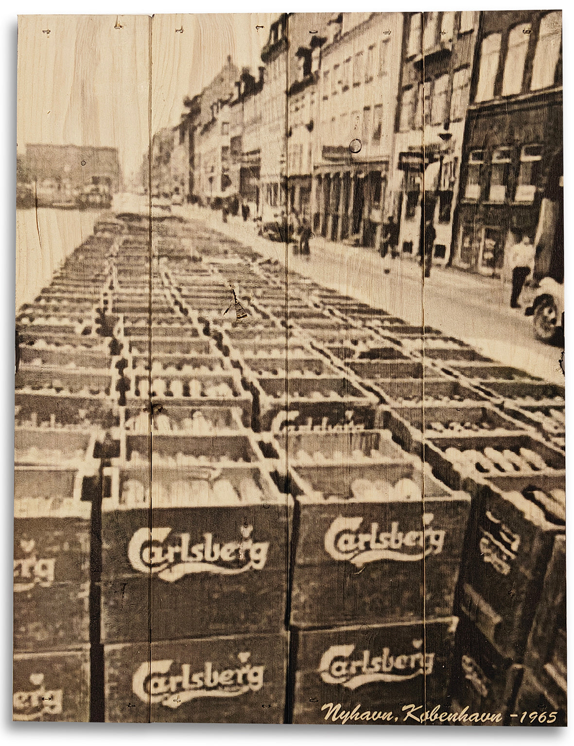 Foto taget i Nyhavn (KBH) under den store bryggeri strejke i 1965