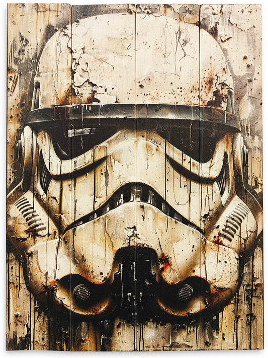 WallZoo´s Street trooper lavet på plankeboard i streetart.